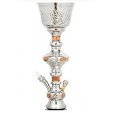 Hookah Stem - Sultana Stainless Steel Single 1001 Nights w/Ice (20" base - bowl tip