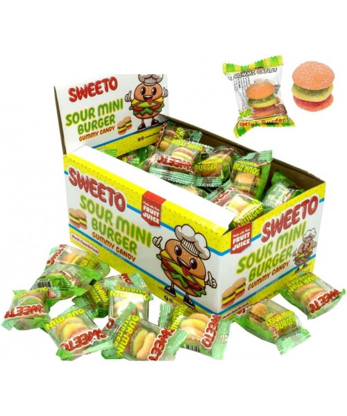 Sweeto Sour Mini Burger Gummy Cabdy (60 x 9 g) (6)