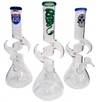 Water Pipe - 12" Clear Zong Assorted