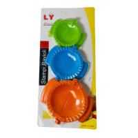 Plastic Sambousek Mold (Set of 3) - Round Colored (Item 85)