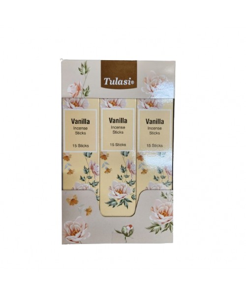 Incense - Tulasi Hangable Vanilla (12 boxes x 15 Sticks)