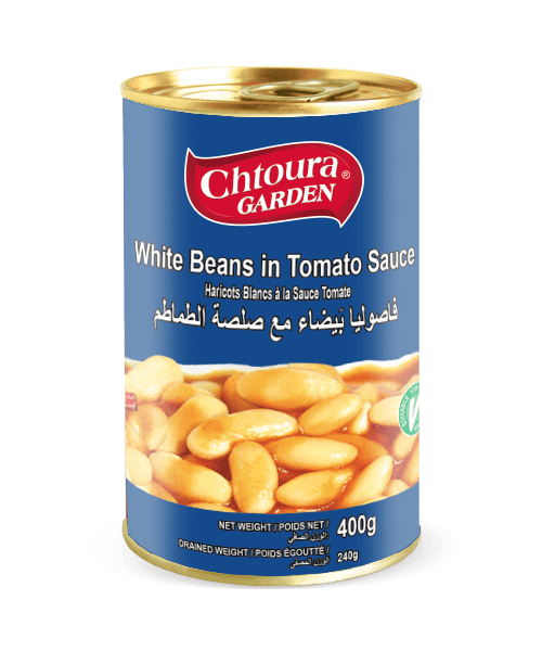 Chtoura Garden White Beans w/Tomato Sauce (24 x 400 g)