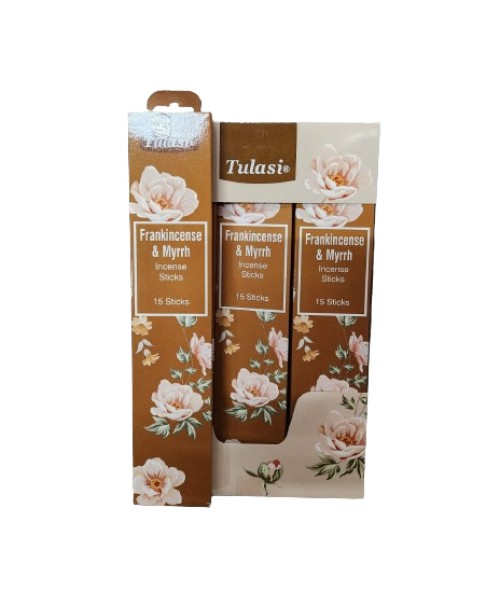 Incense - Tulasi Hangable Frankincense & Myrrh (12 boxes x 15 Sticks)