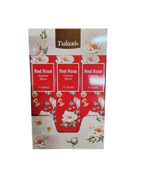 Incense - Tulasi Hangable Red Rose (12 boxes x 15 Sticks)