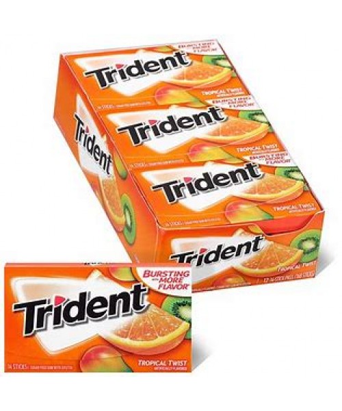 TRIDENT TROPICAL TWIST Gum (12 X 14pc)