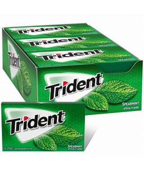 TRIDENT Spearmint Gum (12 X 14pc)