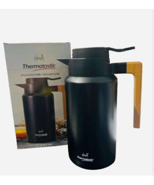 Thermostatic Vacuum Flask - Stainless Steel w/Wood Handle 2 L (12)