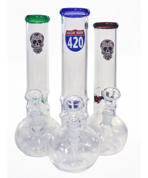 Water Pipe - 10" Clear Assorted