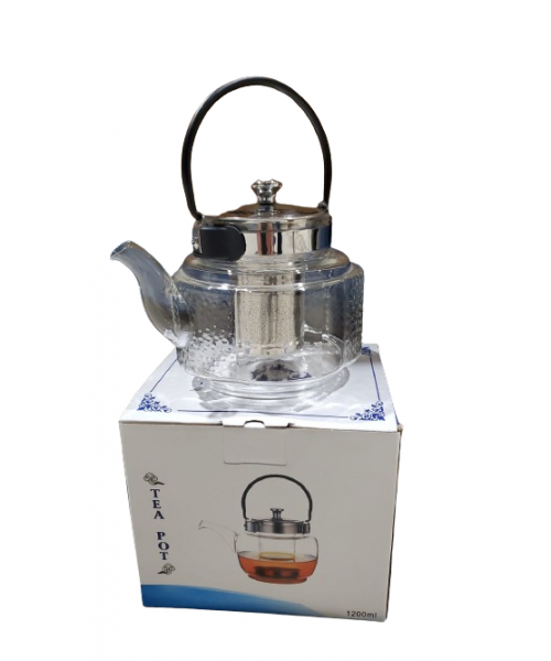 Glass Tea Pot w/Filter - 1200 ml (Item 12) (24)