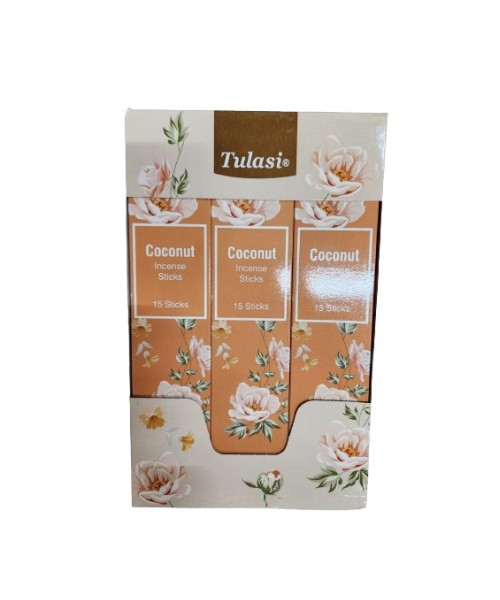 Incense - Tulasi Hangable Coconut (12 boxes x 15 Sticks)