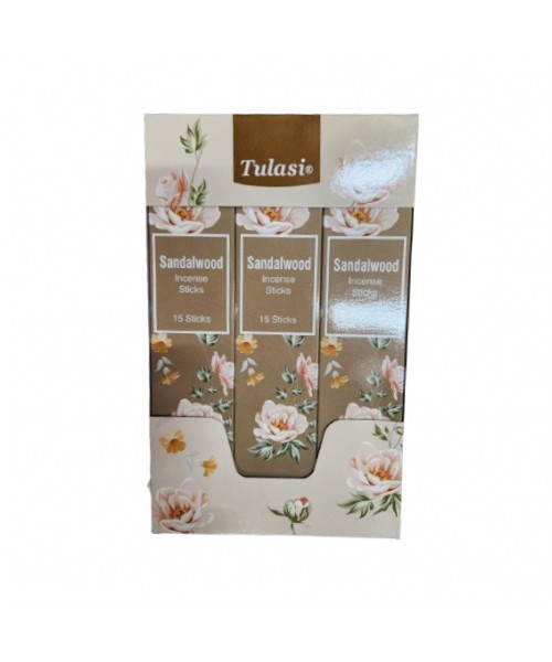 Incense - Tulasi Hangable Sandalwood (12 boxes x 15 Sticks)