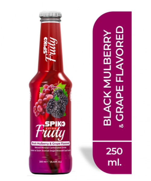 Spiko Extra Fruity Drink - Black Mulberry Grape (24 x 250 ml)