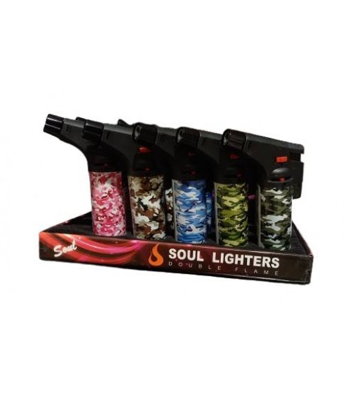 Soul Double Torch Lighter (15/Display) - CAMUFLAGE I