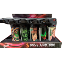 Soul Double Torch Lighter (15/Display) - MARIJUANA