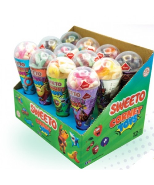 Sweeto Cornet Toys (12 x 65 g)