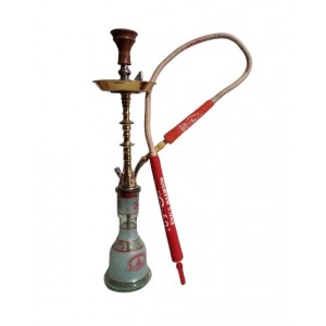 Khalil Ma'moon Hookah - 30" Double Candle Stick Gold (Saudi)