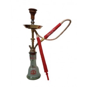 Khalil Ma'moon Hookah - 27" Single Candle Stick Gold (Saudi)