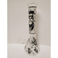 Water Pipe - 14"Cool Ape White/Black (C-061)