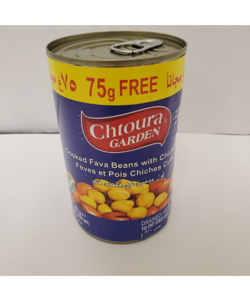 Chtoura Garden Cooked Fava Beans with Chickpeas (75 g Free) (24 x 475 g)