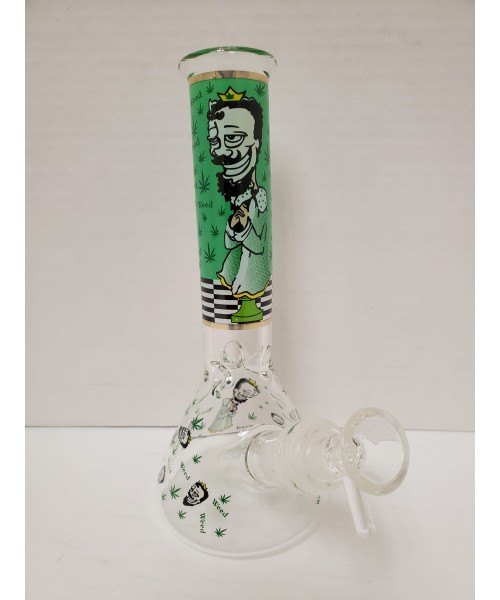 Water Pipe - 8" King Green (A-014) (4 cm mouth/8 cm Base)